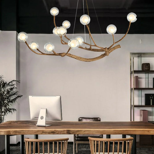 Bymaocar Modern Branch Chandelier LED Ceiling Light With Adjustable Chain