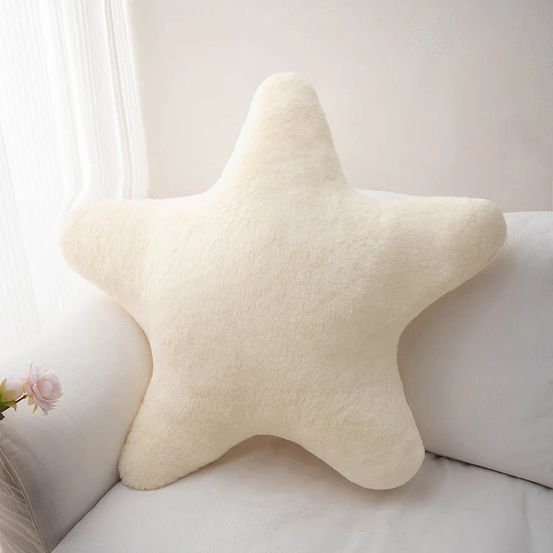 Soft Plush Star Shaped Decorative Throw Pillow For Bedroom