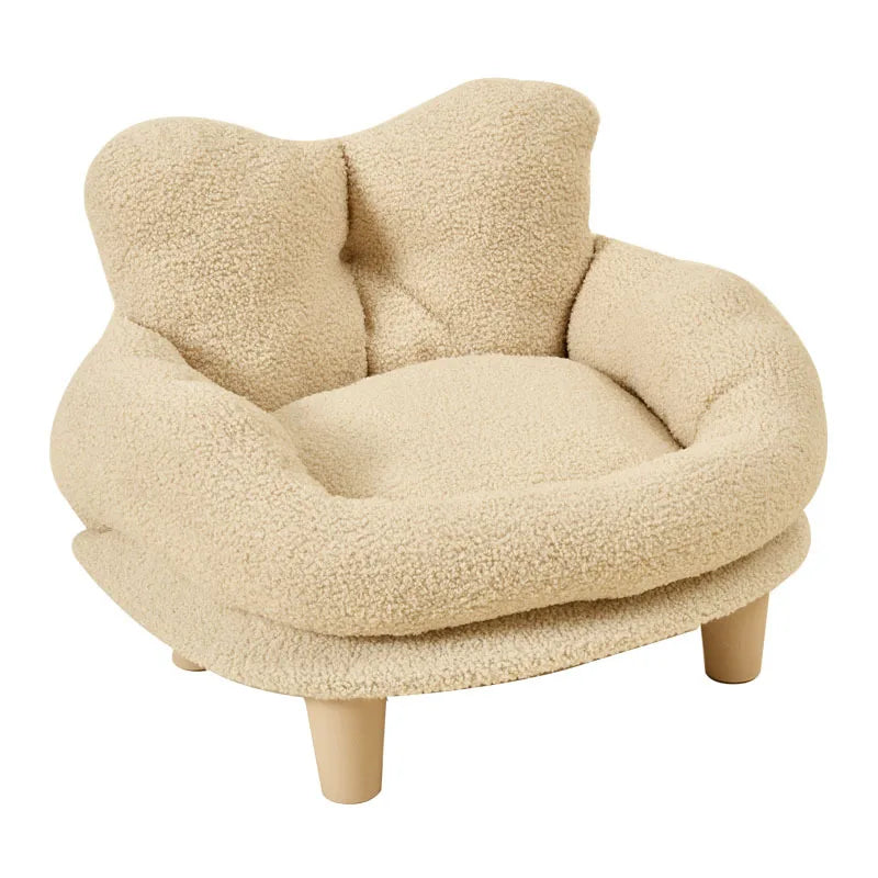 Luxury Detachable Washable Teddy Fleece Pet Bed for Dogs and Cats