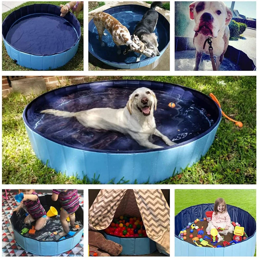 PETRAVEL Foldable Dog Swimming Pool For Pets Durable Stable Portable