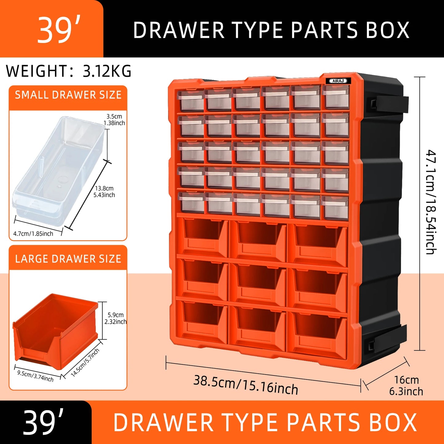 AIRAJ Multi Drawer Plastic Storage Cabinet Bead Lego Makeup Organizer
