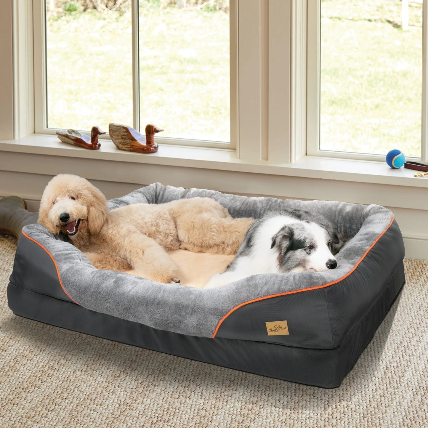 BINGOPAW Dog Bed Removable Washable Cover Anti Allergy Waterproof