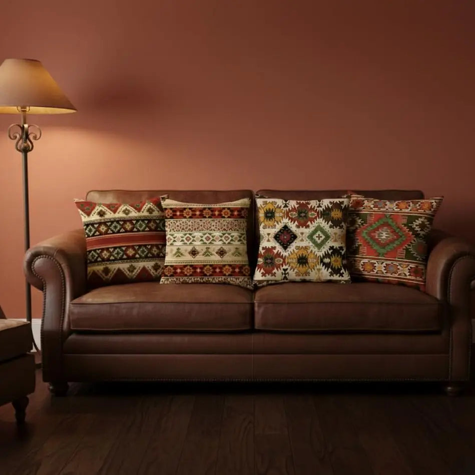 Linen Throw Pillow Covers Zippered Cushion Cases For Sofa Decor