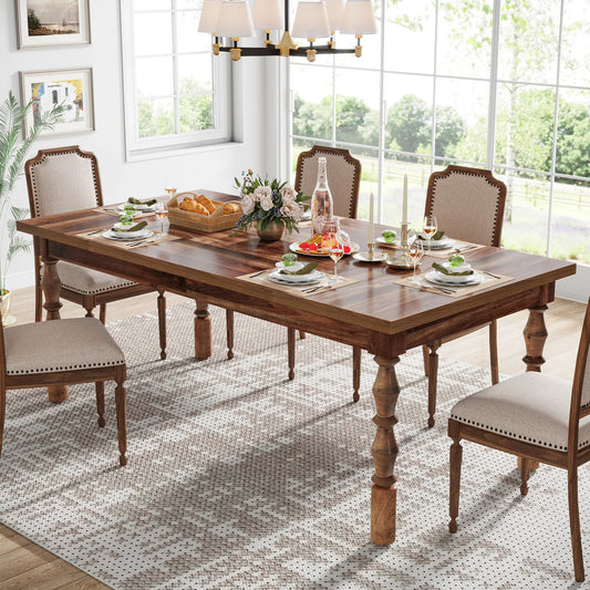 Tribesigns Wood Patio Table For 4 To 6 People Outdoor Dining