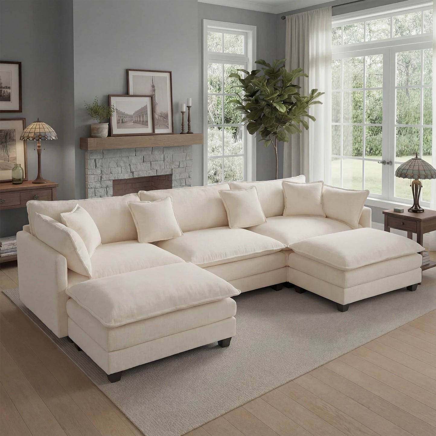 Redlife Premium Modular Sectional Sofa With Ottoman