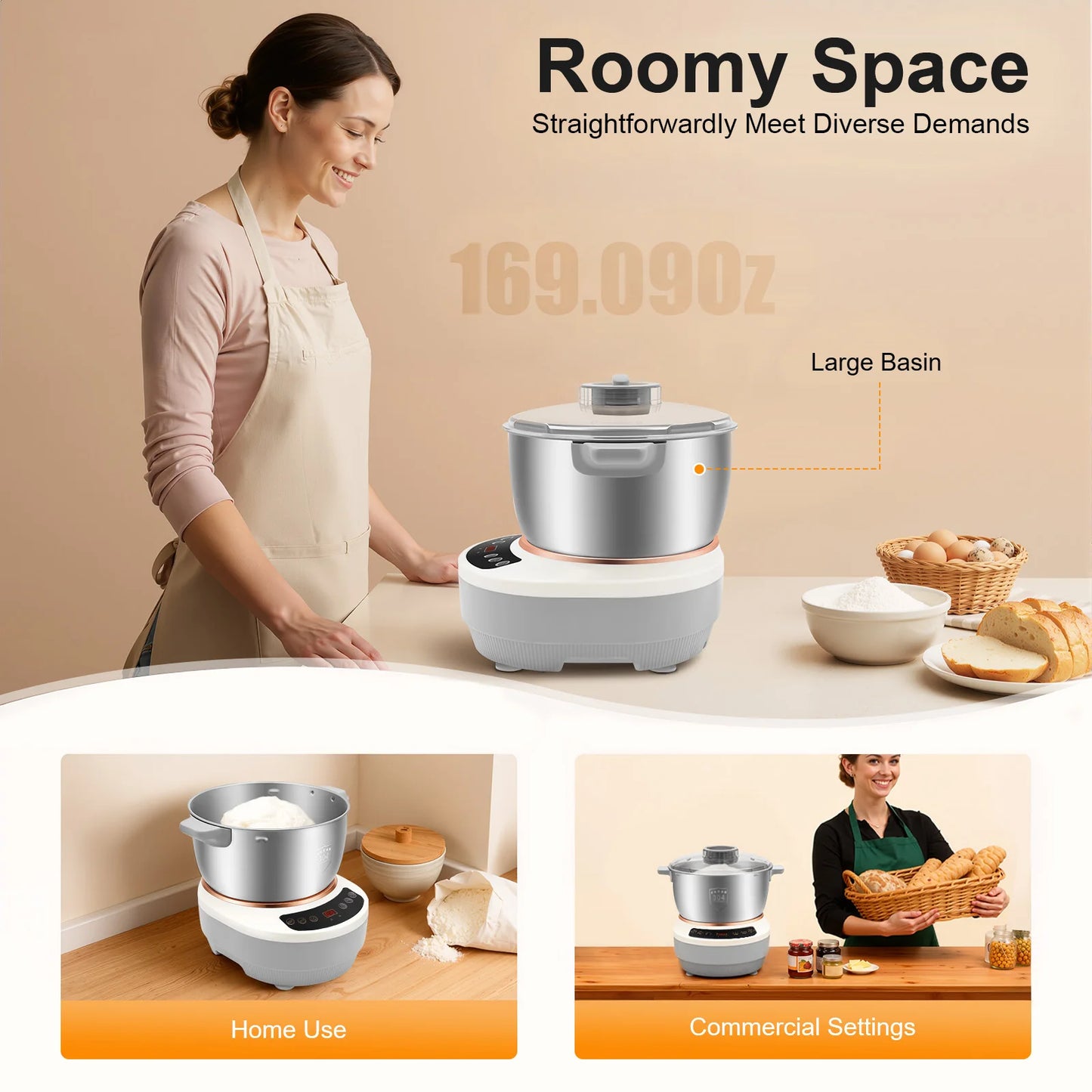 Electric Dough Maker With Ferment Function Dough Mixer For Pizza