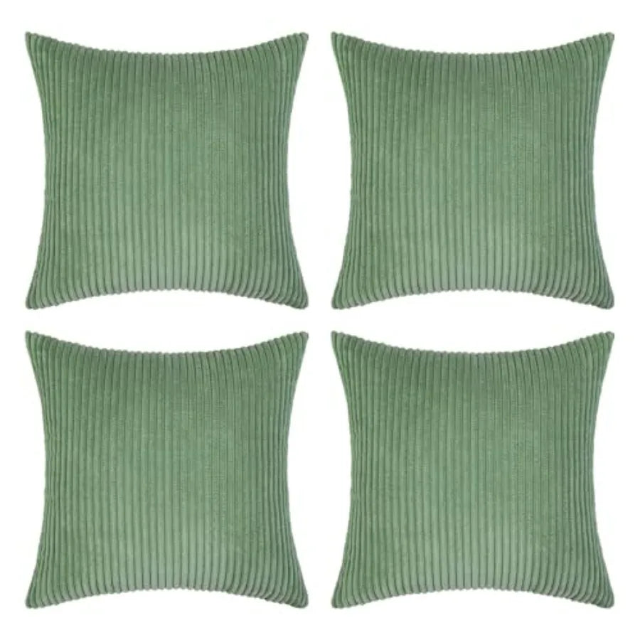 Boho Farmhouse Throw Pillow Covers 4 Pack Corduroy Cushion Covers For Couch