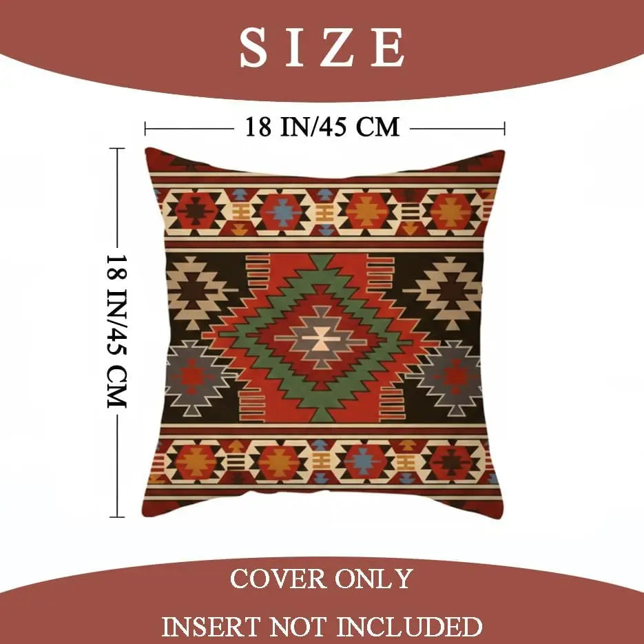 Linen Throw Pillow Covers Zippered Cushion Cases For Sofa Decor