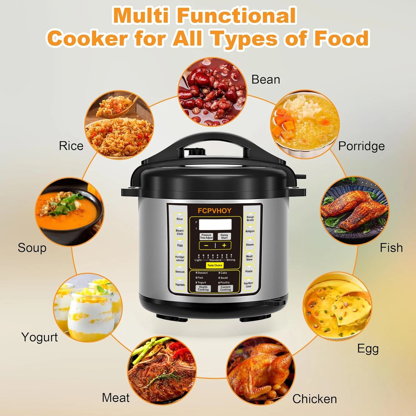 Nine Function Electric Pressure Cooker Featuring Safer Venting Design