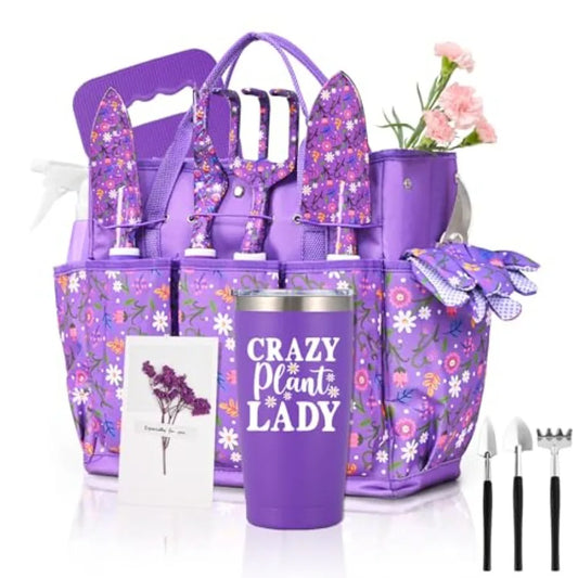 Gardening Gifts for Women Gardening Tools for Women 14 PCS Garden Tools Set Kit with Garden Tool Bag Plant Lover Christmas Moth