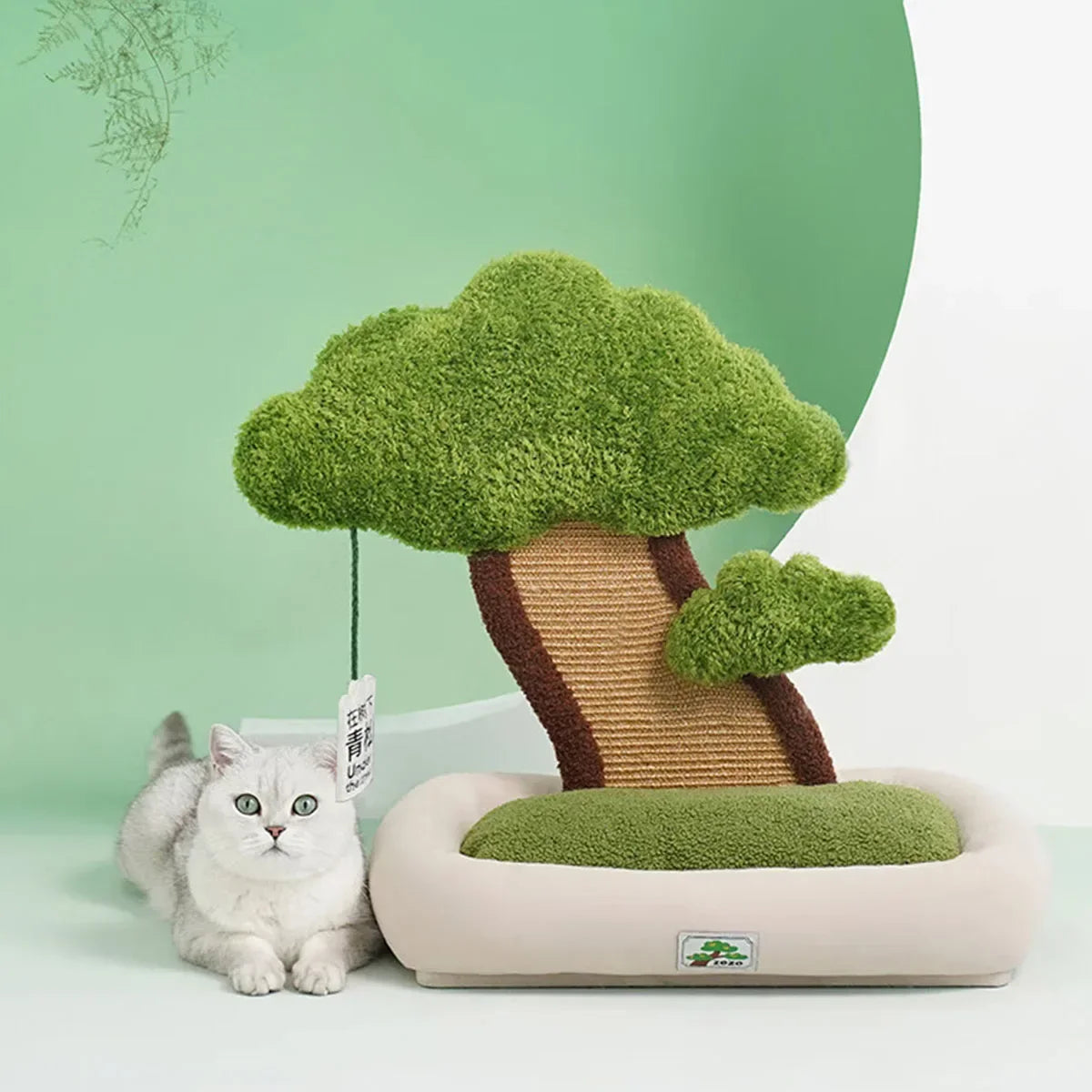 Minimalist Cat Bed With Integrated Scratching Post