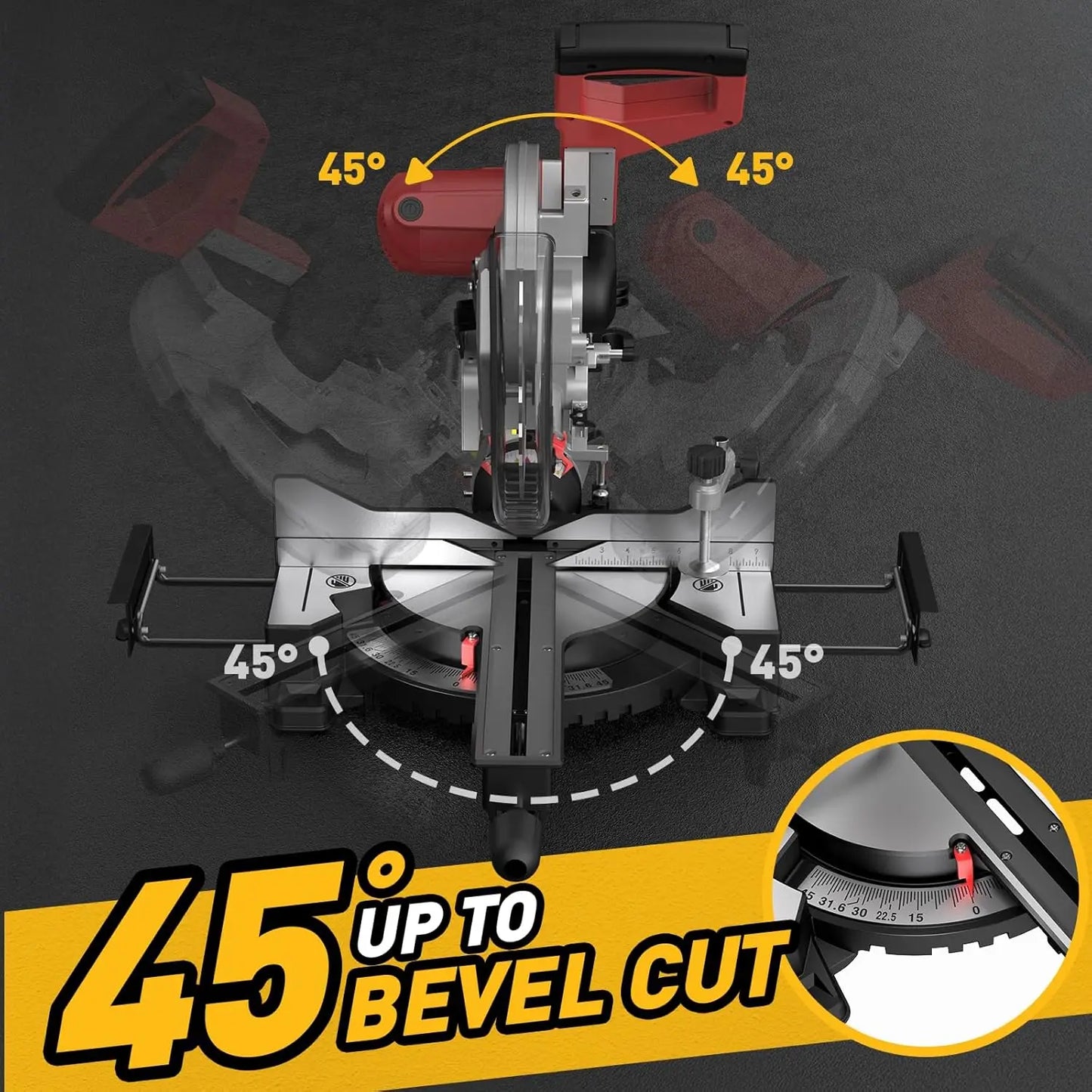 Marvtool JS1207C3 Sliding Compound Miter Saw 15 Amp