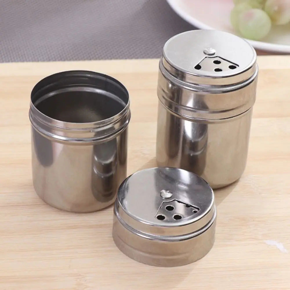 Stainless Steel Multi Purpose Seasoning Jar With Rotating Cover