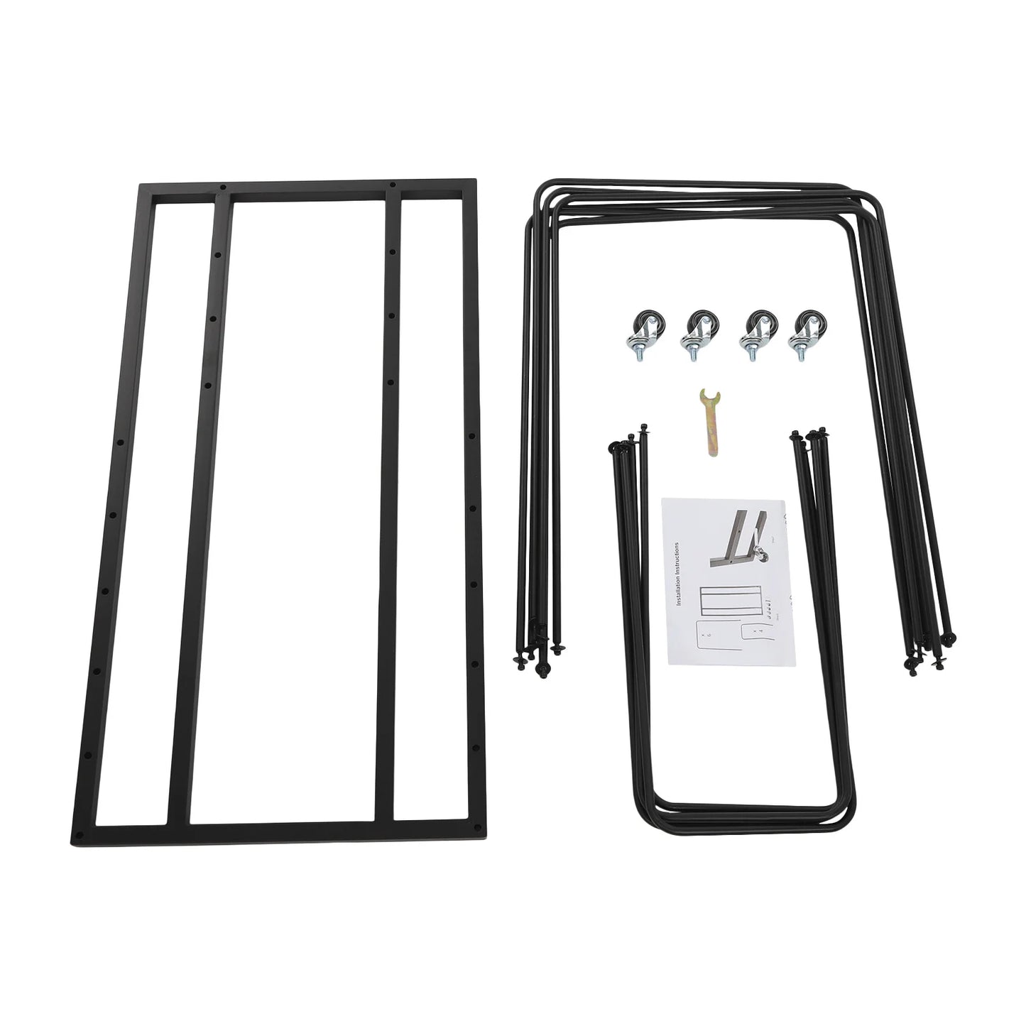 Art Storage Rack, 9 Grid Canvas Panel Organizer with Wheels, Large Capacity Drying Rack, Black Easel Stand for Painting Boards