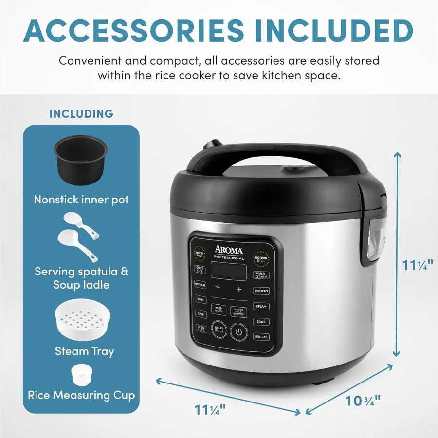 LISM Professional Digital Rice Cooker 10 Cup Uncooked Capacity