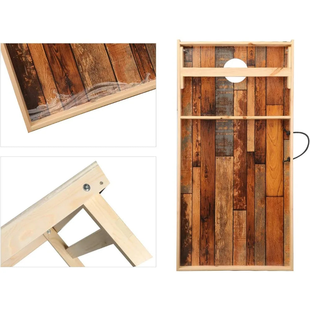 Regulation Cornhole Set With 2 Waterproof Boards And 8 Bean Bags