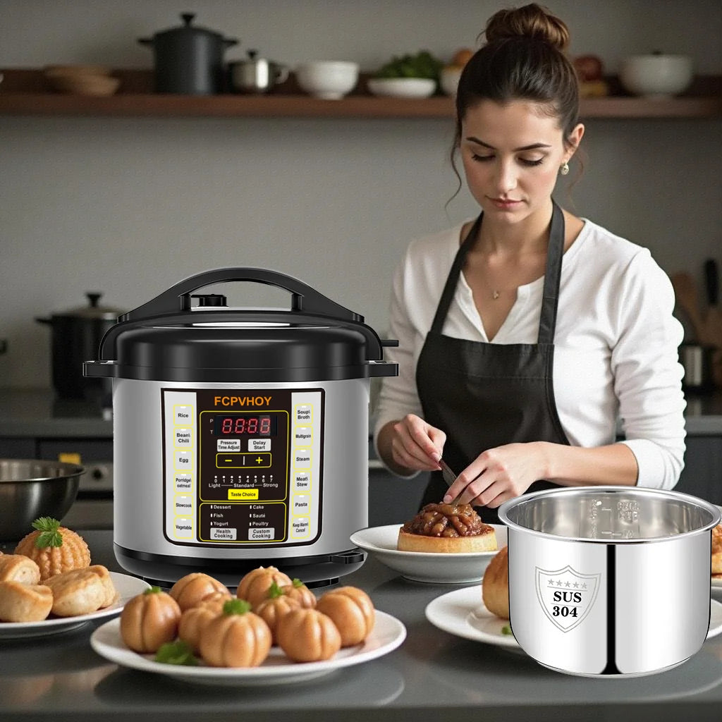 Nine Function Electric Pressure Cooker Featuring Safer Venting Design