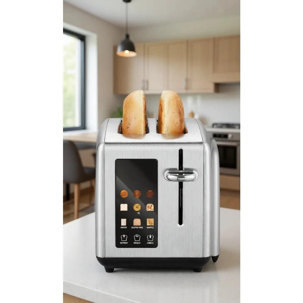 Digital Countdown Toaster Extra Wide Slots Bagel Function