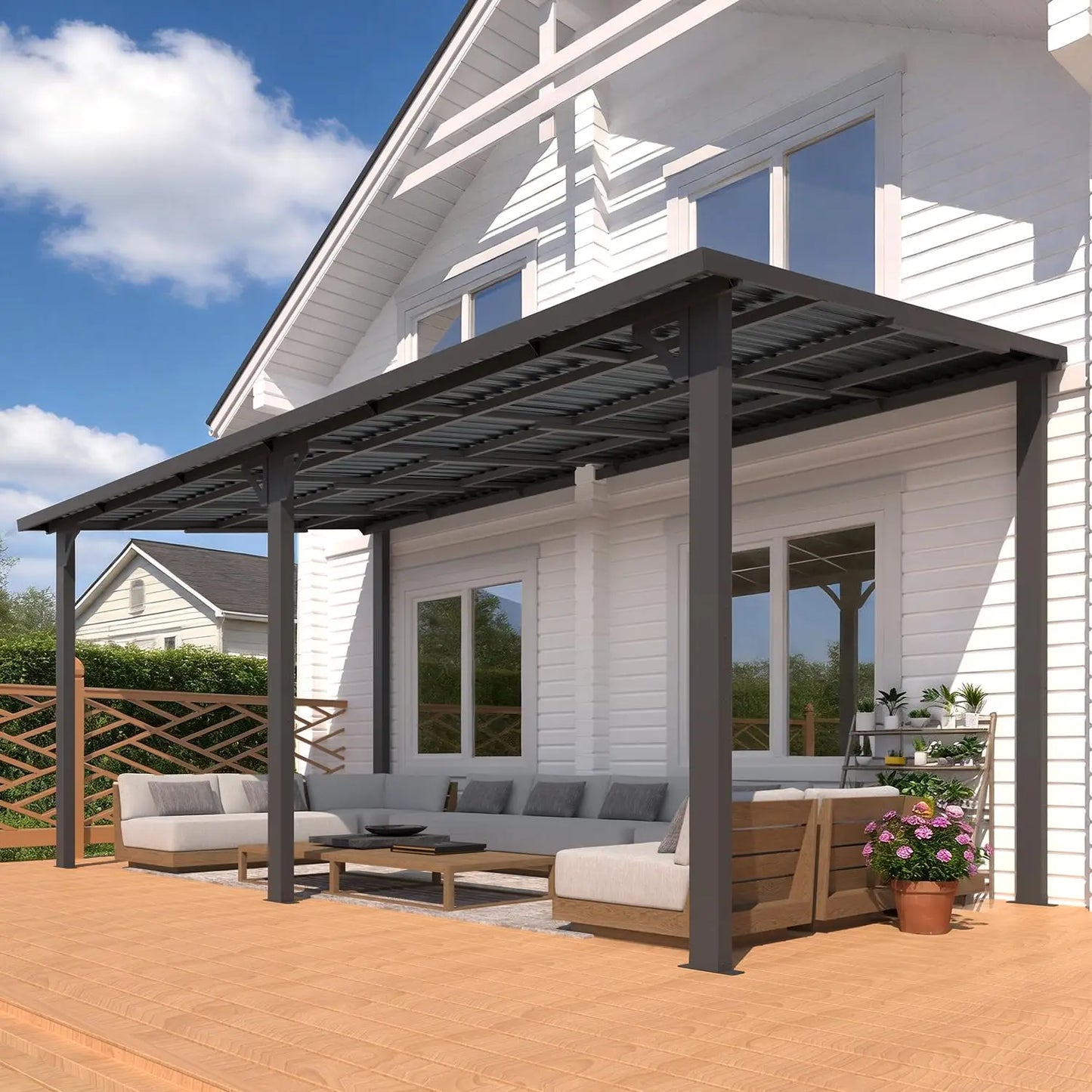 Aluminum Gazebo Outdoor Pergola For Patio Shelter Weatherproof