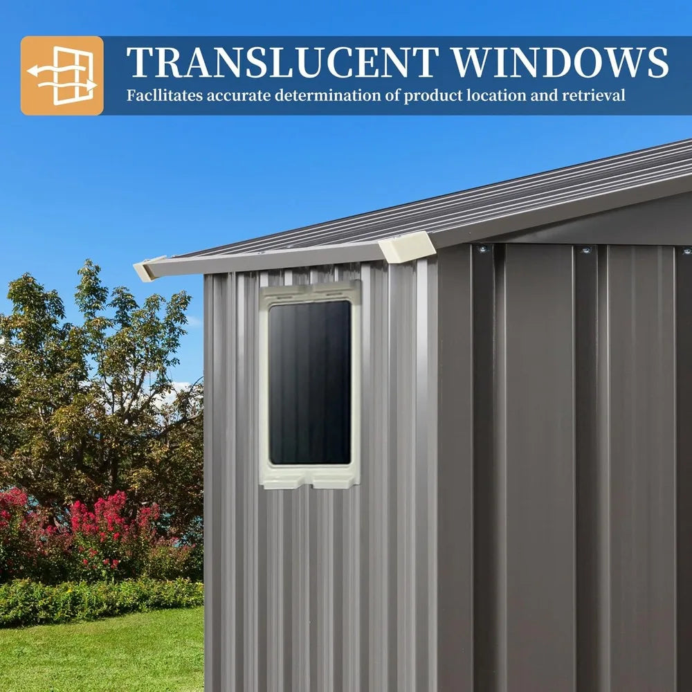 Outdoor Metal Storage Shed Waterproof With Side Window