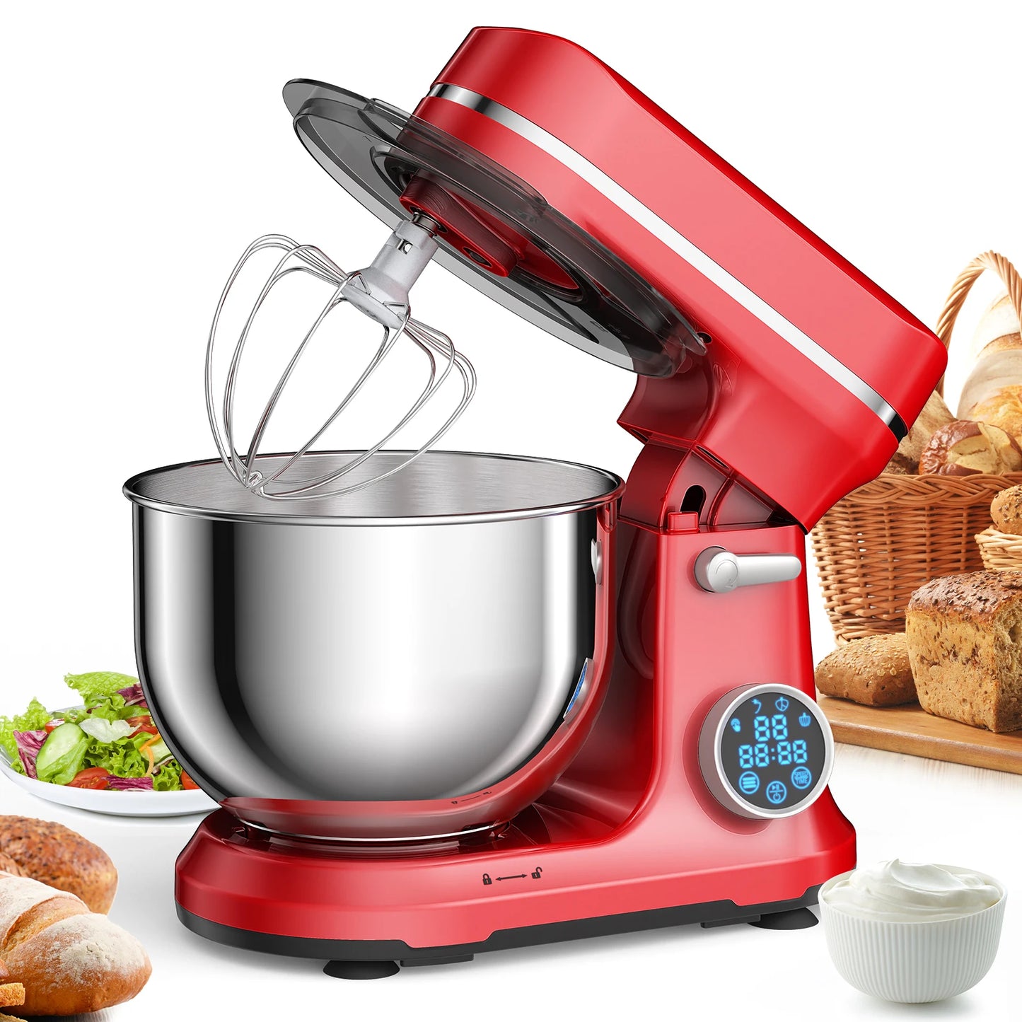 Biolomix Kitchen Stand Mixer 1200W 11 Speeds Digital OLED Screen