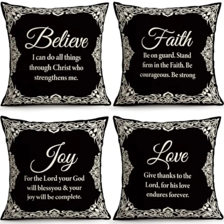 Decorative Throw Pillow Covers Set Of Four For Living Room