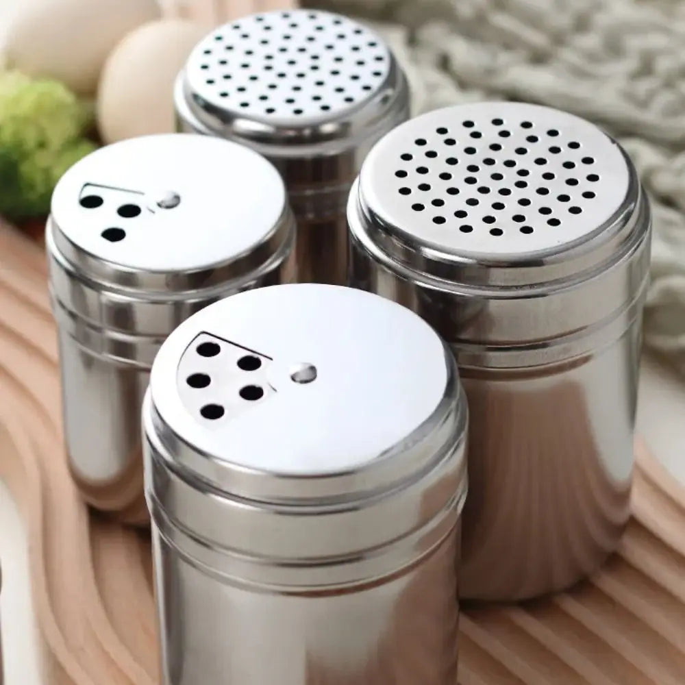 Stainless Steel Multi Purpose Seasoning Jar With Rotating Cover
