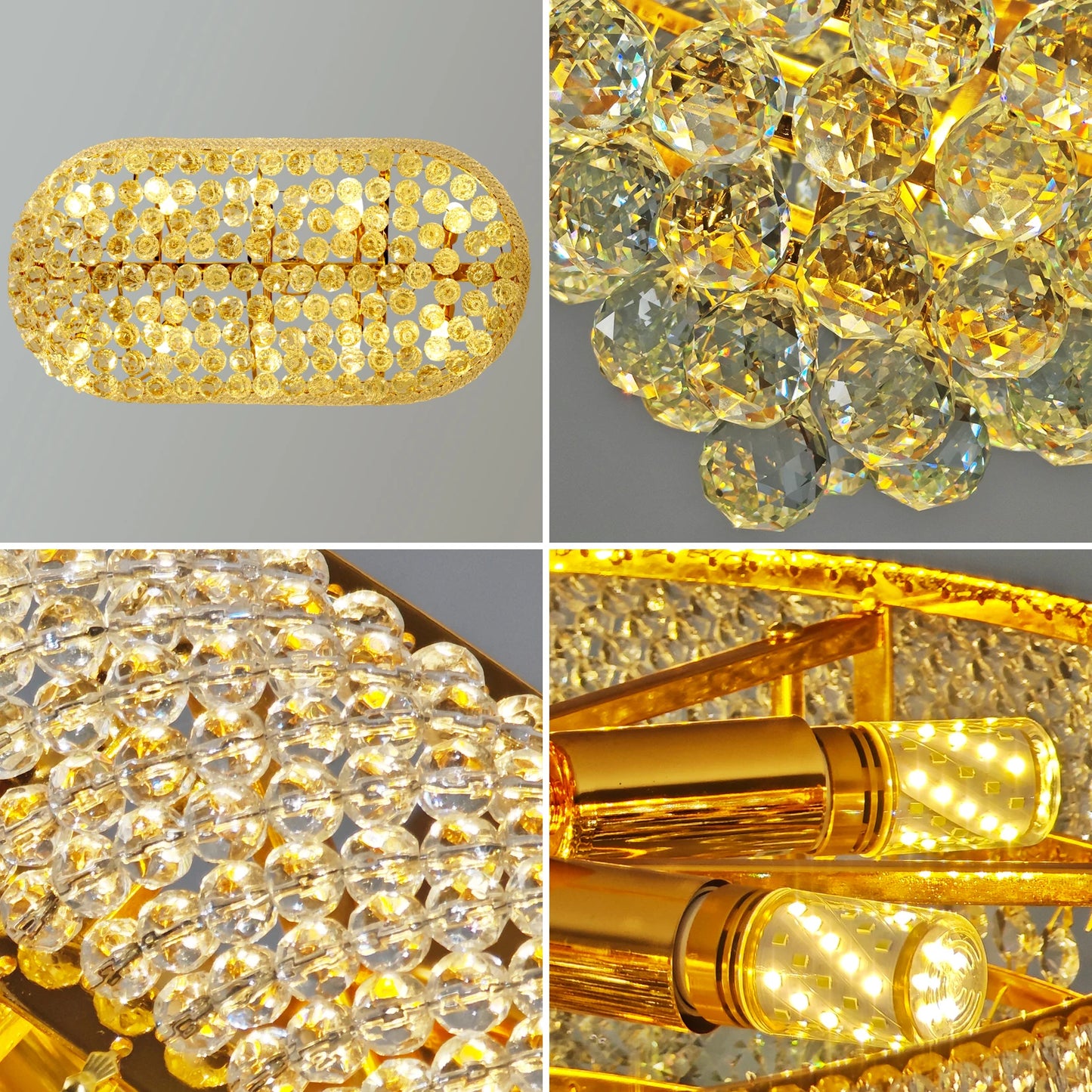 Vrygle Crystal Empire Ceiling Chandelier Ten Lights Rectangular Crystals