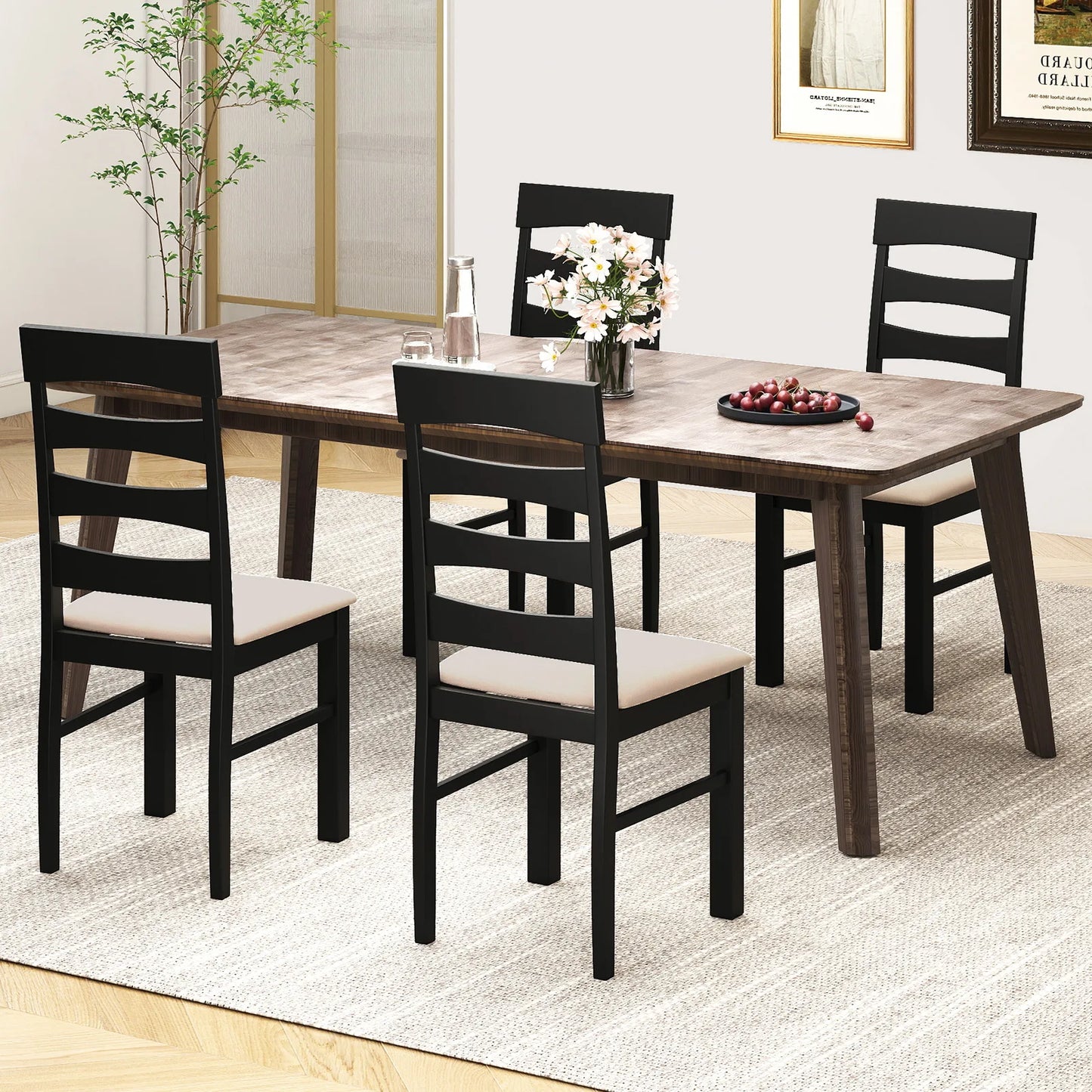 HOMASIS High Back Dining Chairs Set of 2 for Kitchen