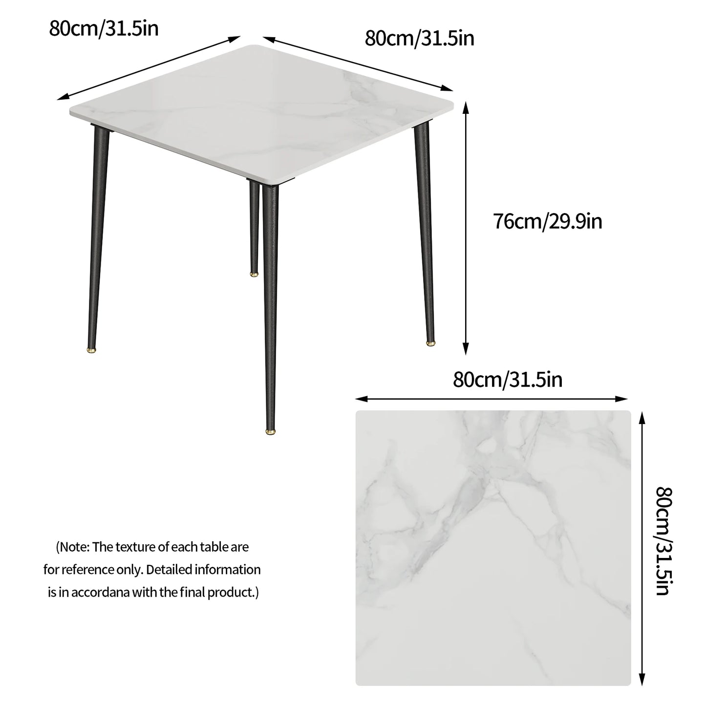 Wisfor Mid Century Slate Dining Table Sintered Stone Top