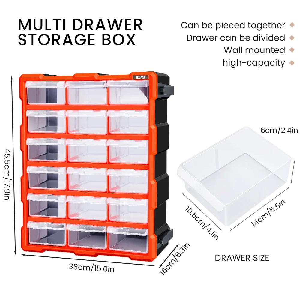 AIRAJ Multi Drawer Plastic Storage Cabinet Bead Lego Makeup Organizer