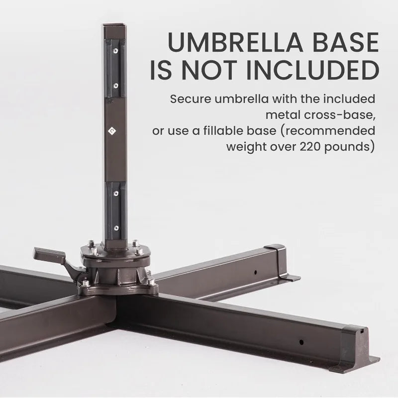 Cantilever Patio Umbrella Double Top 7 Tilt 360 Rotation Offset