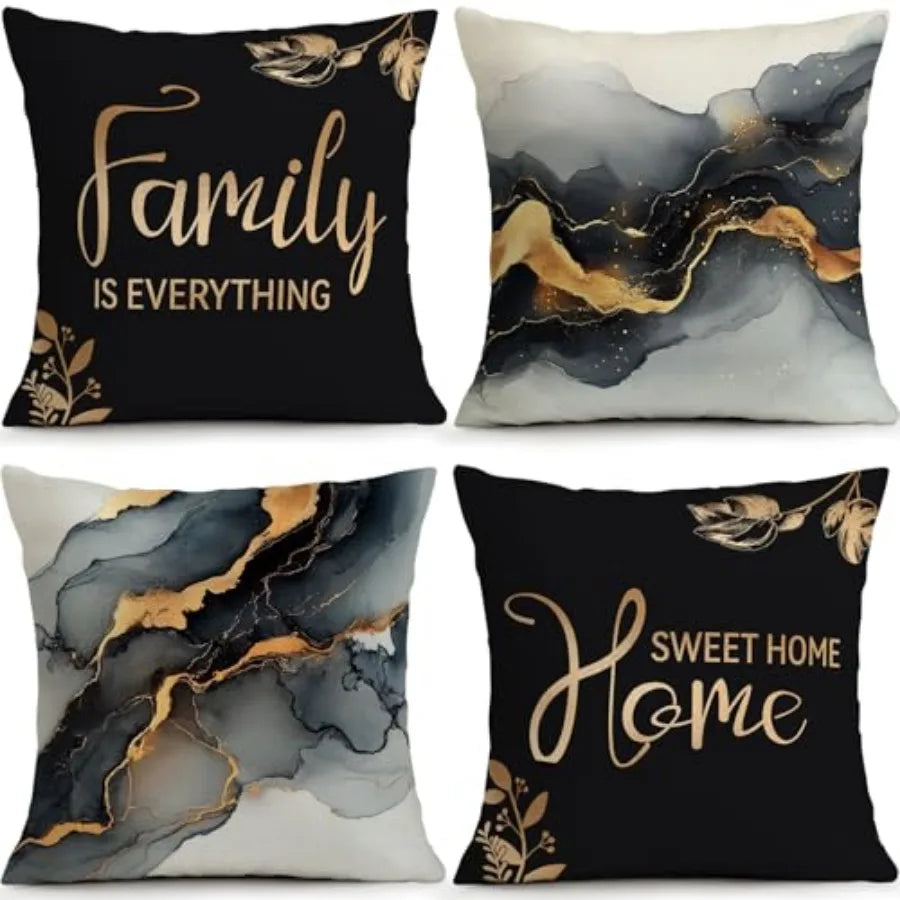 Decorative Throw Pillow Covers Set Of Four For Living Room