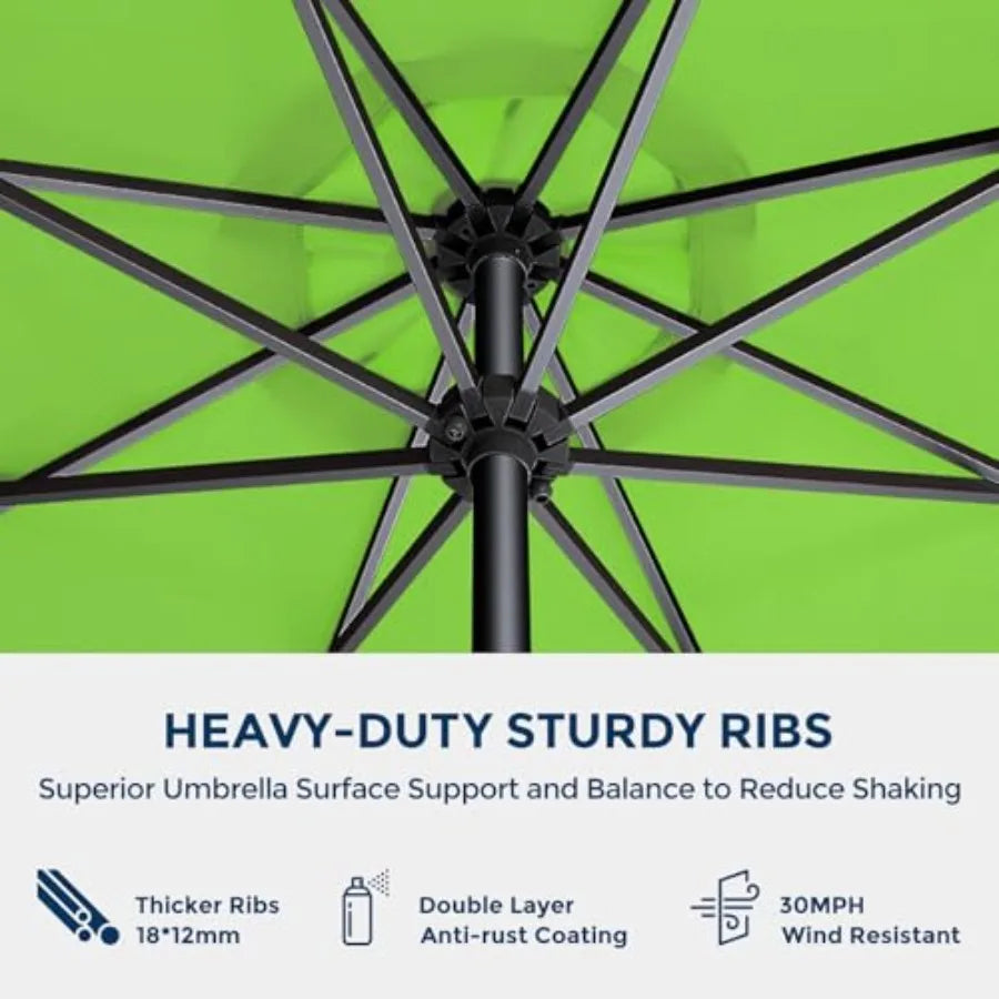 Outdoor Patio Umbrella With Push Button Tilt UV Protection