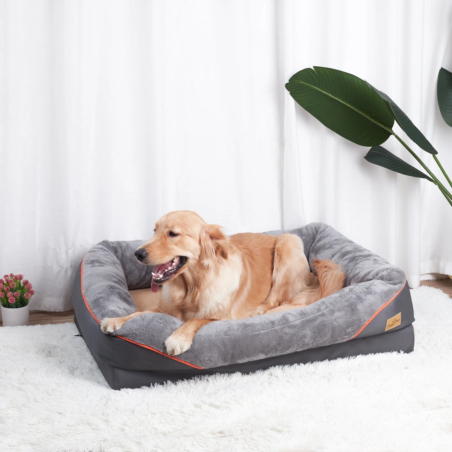 BINGOPAW Dog Bed Removable Washable Cover Anti Allergy Waterproof