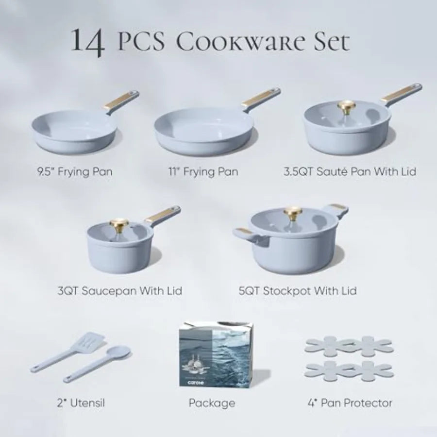 High Quality Ceramic Nonstick Cookware Set Pots And Pans