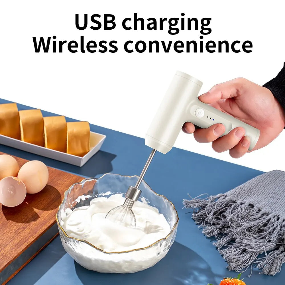 Wireless Electric Hand Mixer Portable 3 Speed Kitchen Beater Tool