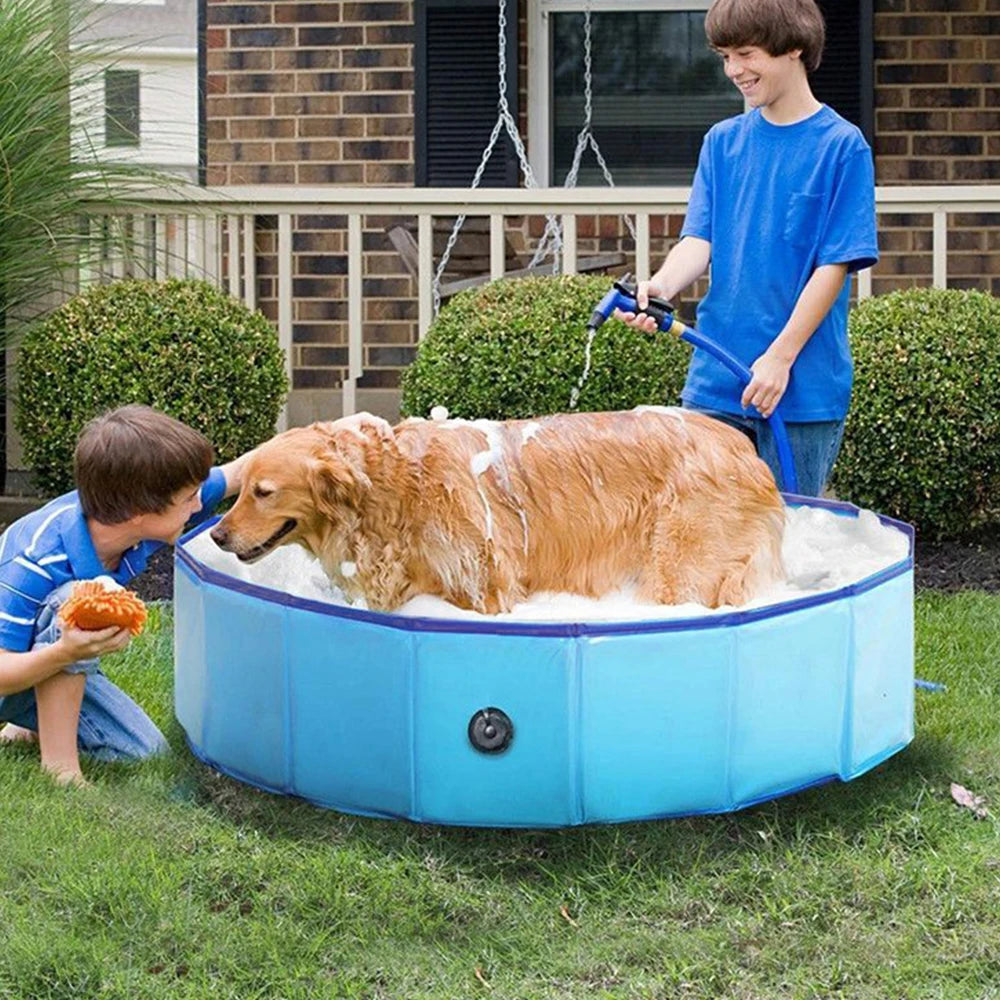 PETRAVEL Foldable Dog Swimming Pool For Pets Durable Stable Portable