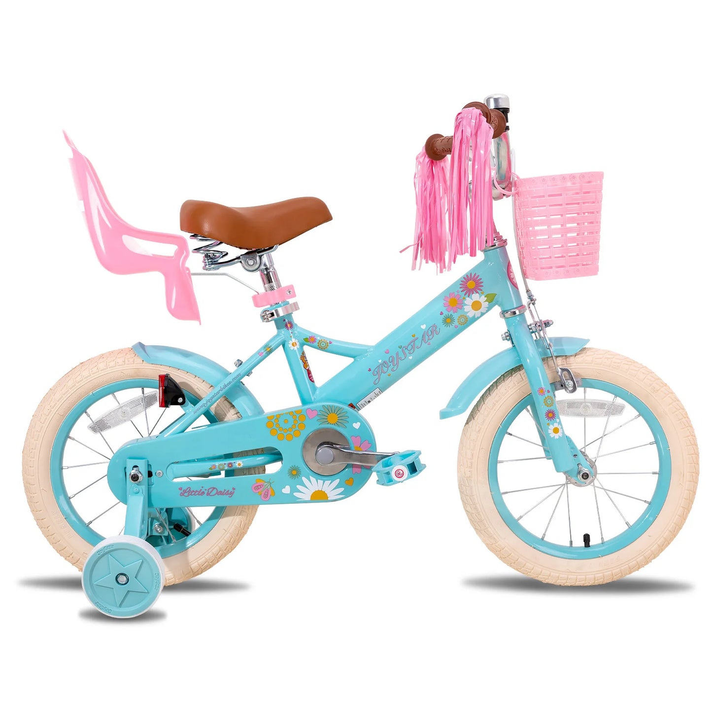 Joystar Little Daisy Girls Kids Bike With Doll Seat