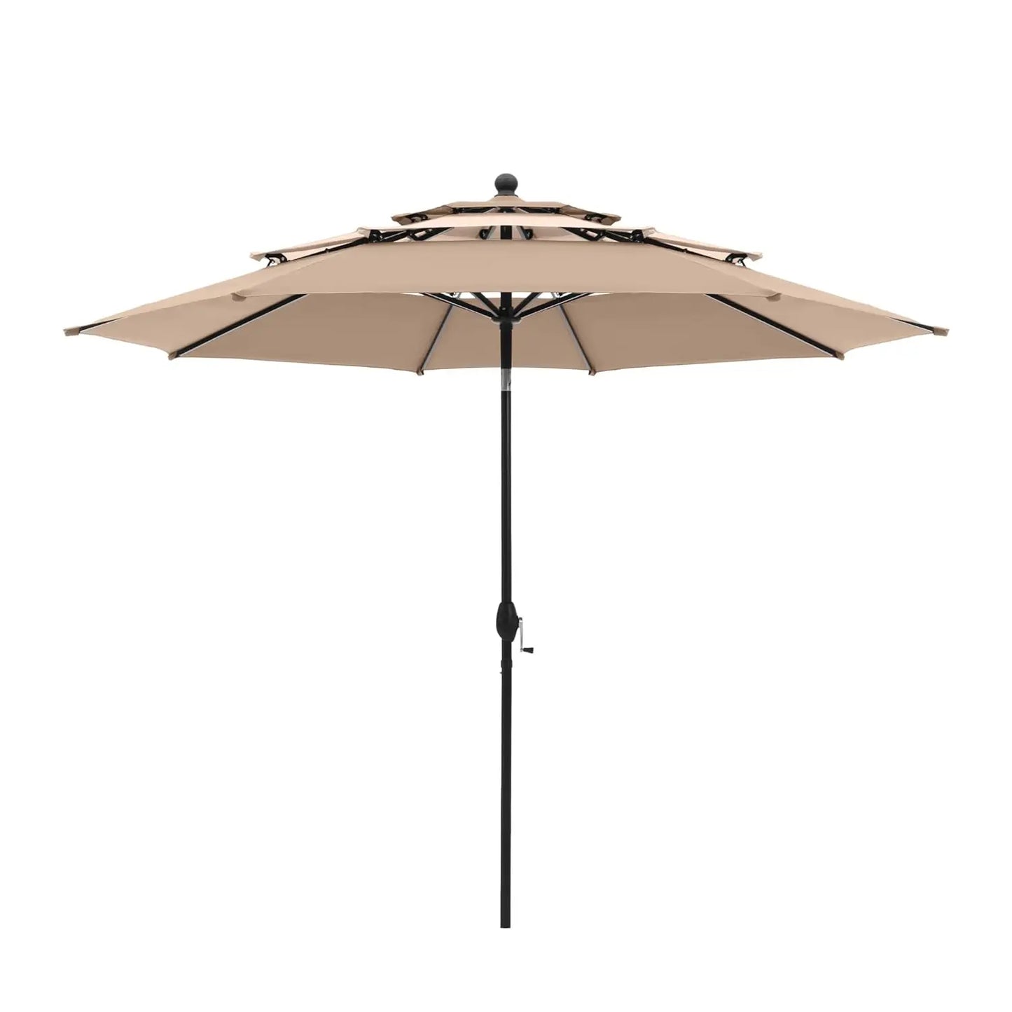 Outdoor Patio Umbrella Three Tier Vented Market Windproof UV Resistant