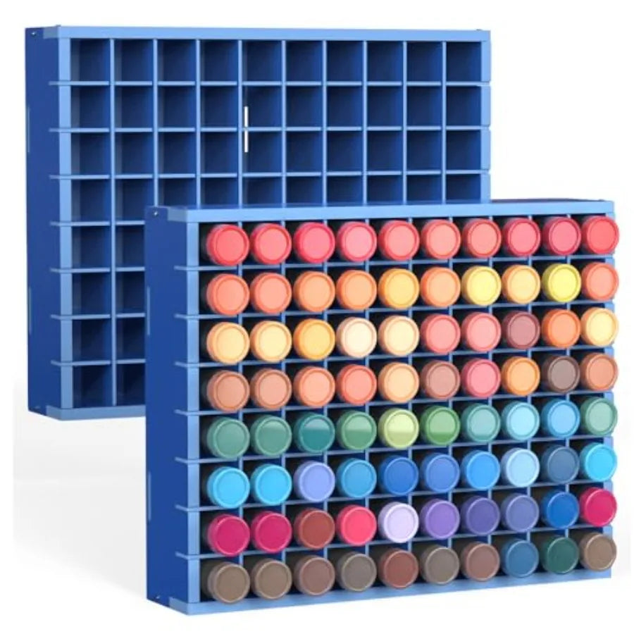 2 Pack Paint Organizer Rack Wall Mount For Bottles