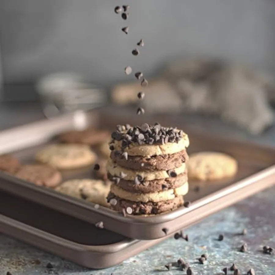 Nonstick Baking Sheets Set of 6 PFOA and BPA Free Non Toxic Bakeware