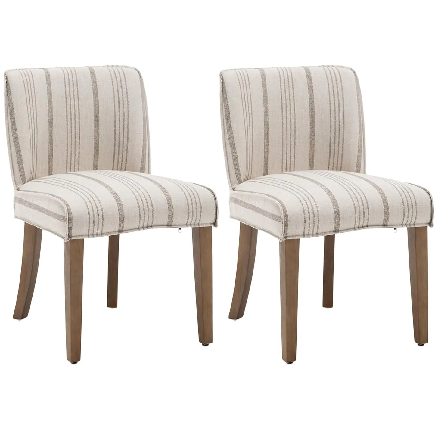 Farmhouse Dining Chairs Set Of 2 Upholstered Linen Fabric