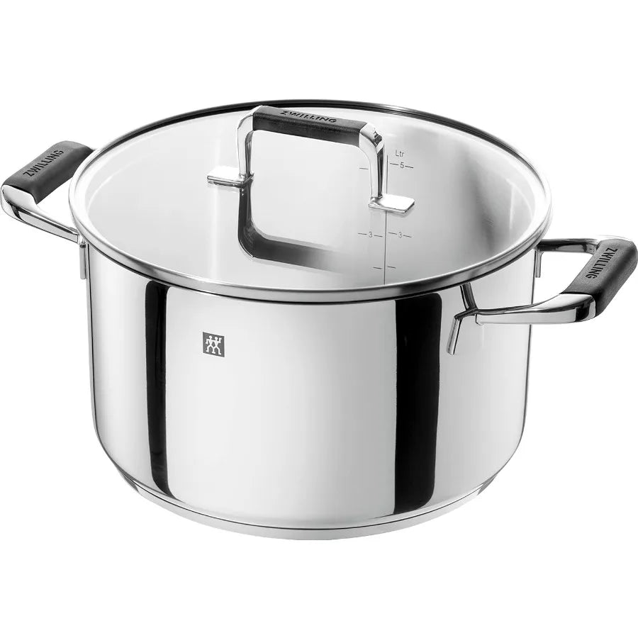 Cornelia Poletto 5-Piece Stainless Steel Saucepan Set For Induction