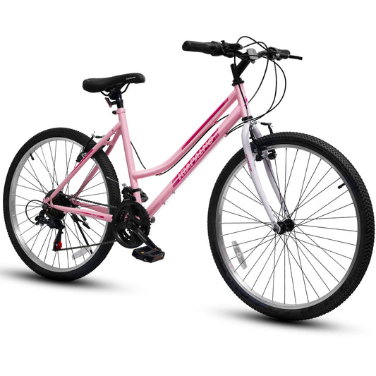 Ecarpat Women's Mountain Bike 21 Speed With V Brake