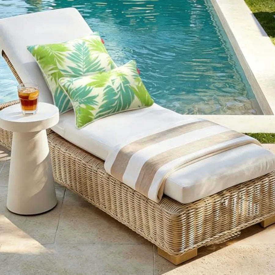 All Weather Leather Outdoor Throw Pillows With Silk Filling