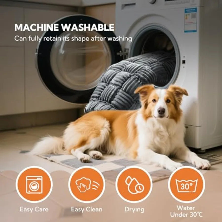 Backseat Pet Bed MatDog Bed for Car Fuzzy Dog Seat Cover for Car Back Seat Non-Slip Travel Pet Mat Fit for Backseat Extenders S