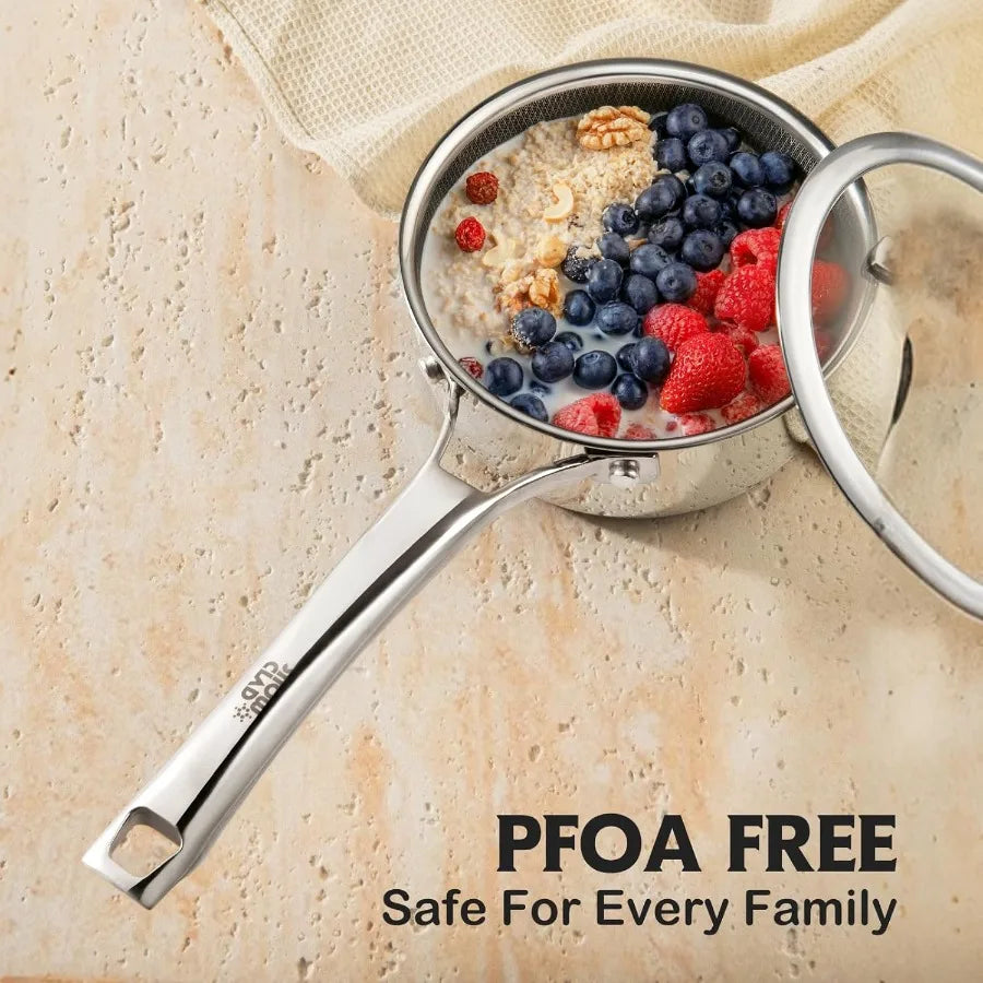 Snowclad Nonstick Hybrid Stainless Steel Cookware Sets