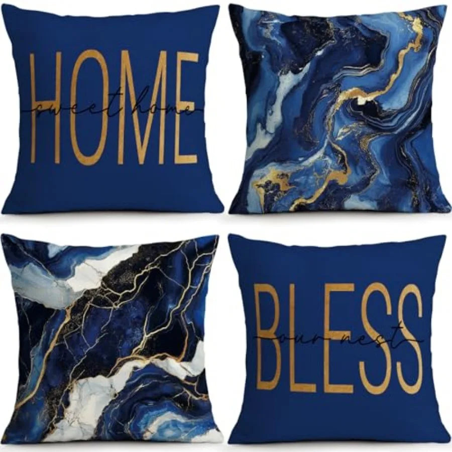 Decorative Throw Pillow Covers Set Of Four For Living Room