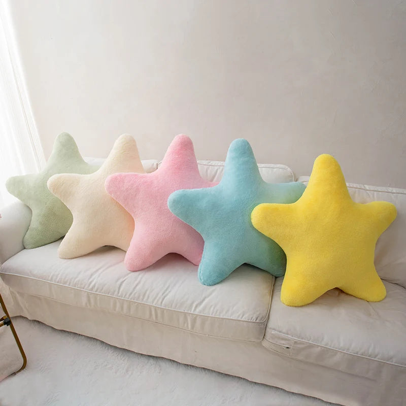 Soft Plush Star Shaped Decorative Throw Pillow For Bedroom